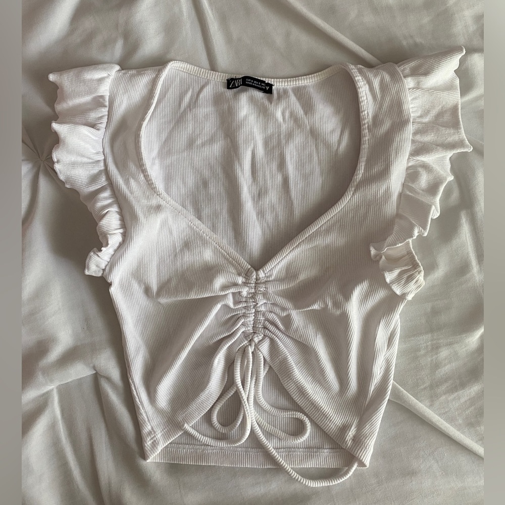 Zara Frill Crop Top